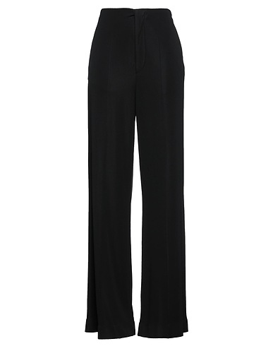 MAISON MARGIELA クラシックパンツ ブラック レーヨン 89% / ナイロン 11%