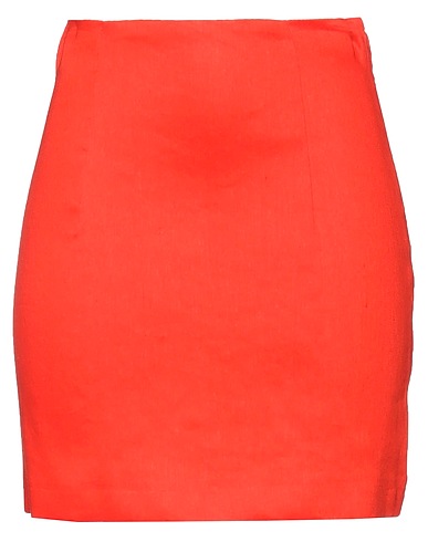 GAUGE81 Mini skirt Orange 61% Linen, 36% Viscose, 3% Elastane