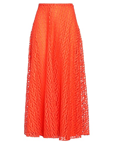 VALENTINO GARAVANI Long skirt Orange 39% Viscose, 36% Cotton, 25% Polyamide