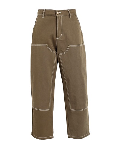 BUTTER GOODS Casual pants DOUBLE KNEE PANTS
 Military green 100% Cotton