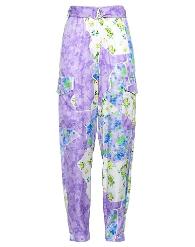 MSGM Casual pants Lilac 100% Viscose