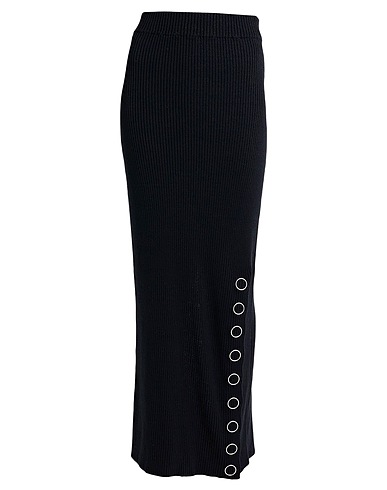 JIL SANDER Gonna lunga Nero 56% Lino, 44% Lana
