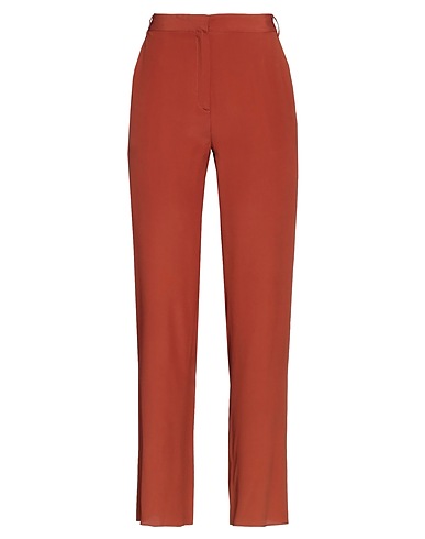 ELEVENTY Casual pants Rust 70% Acetate, 30% Silk