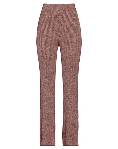 JIL SANDER Casual trouser Brick red 50% Virgin Wool, 50% Viscose