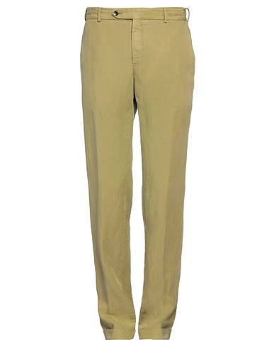 PT Torino Casual trouser Light green 61% Lyocell, 22% Linen, 17% Cotton