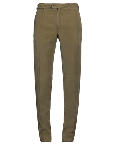 PT Torino Casual trouser Military green 61% Lyocell, 22% Linen, 17% Cotton