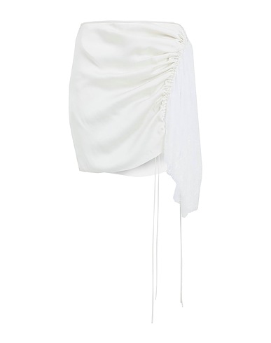 A·C·9 Mini skirt Ivory 100% Polyester, Polyamide