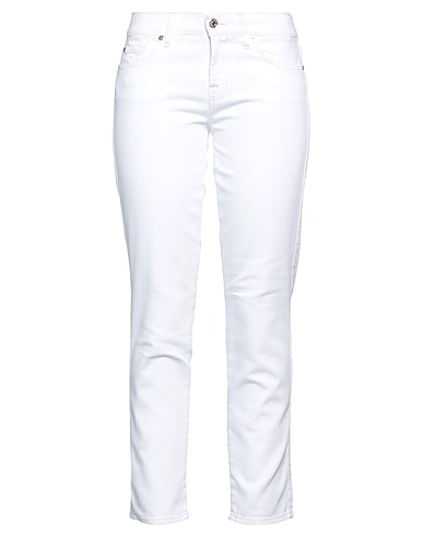 7 FOR ALL MANKIND Denim pants White 98% Cotton, 2% Elastane