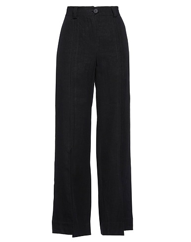 ISABEL BENENATO Casual trouser Black 100% Linen