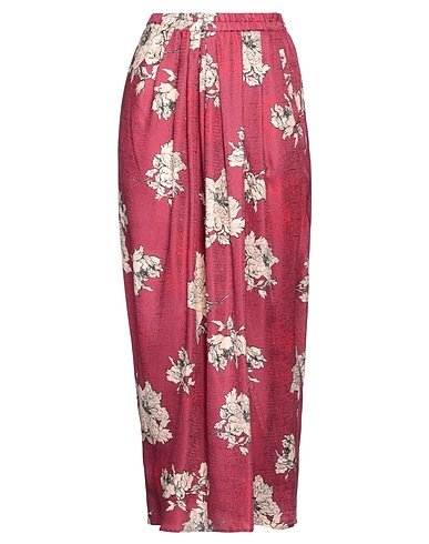 ANTONELLI Long skirt Burgundy 70% Viscose, 30% Silk
