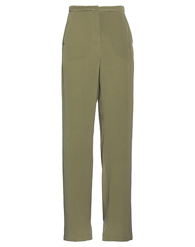 MAX MARA STUDIO Casual pants Military green 100% Silk