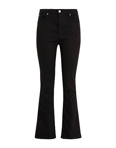 8 by YOOX Bootcut Jeans ORGANIC COTTON DENIM FLARED JEAN Black 98% Organic cotton, 2% Elastane
