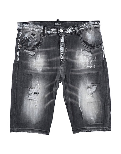 SATOKII Denim shorts Grey 97% Cotton, 3% Elastane
