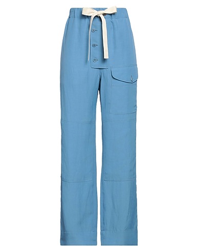 STELLA McCARTNEY Casual pants Light blue 72% Viscose, 28% Linen, Cotton