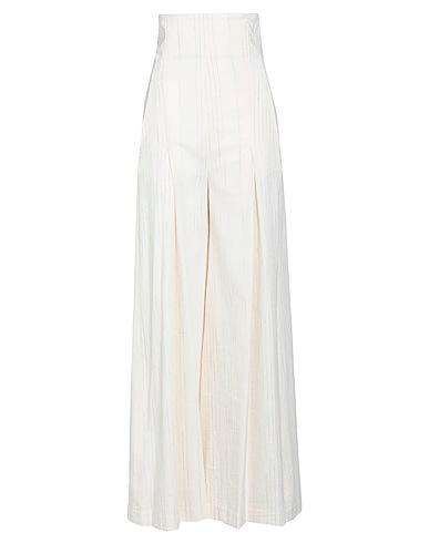 NOSTRASANTISSIMA Casual pants Beige 73% Cotton, 27% Linen
