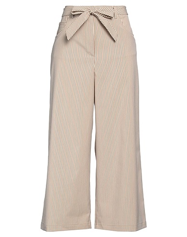 MANILA GRACE Casual trouser Khaki 80% Polyester, 18% Viscose, 2% Elastane