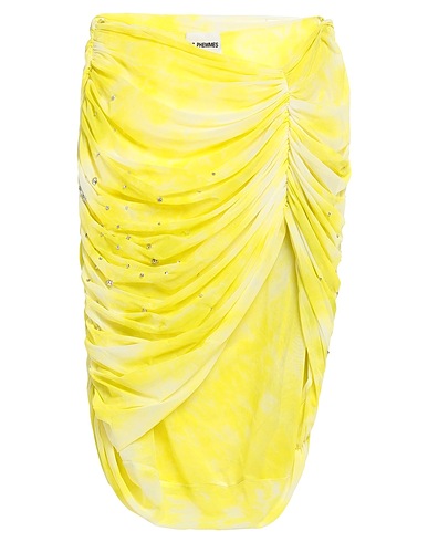 DES_PHEMMES Mini skirt Yellow 100% Nylon