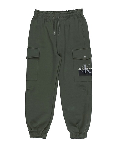 CALVIN KLEIN JEANS Casual trouser Military green 80% Cotton, 16% Polyester, 4% Elastane