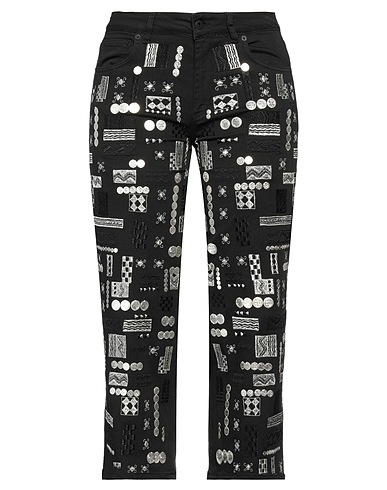 DONDUP Denim trousers Black 92% Cotton, 6% Elastomultiester, 2% Elastane