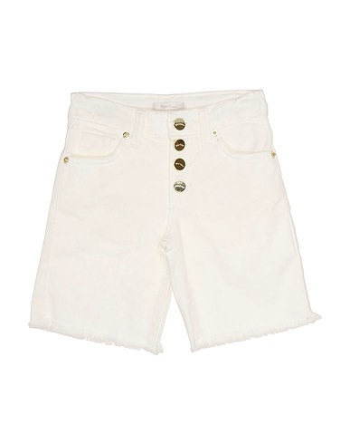 MISS GRANT Denim pants White 97% Cotton, 3% Elastane