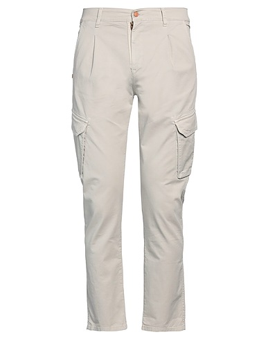 GREY DANIELE ALESSANDRINI Cargo Grigio chiaro 98% Cotone, 2% Elastan