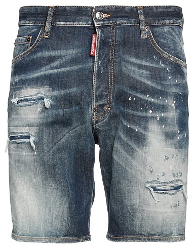 DSQUARED2 Denim shorts Blue 92% Cotton, 6% Elastomultiester, 2% Elastane