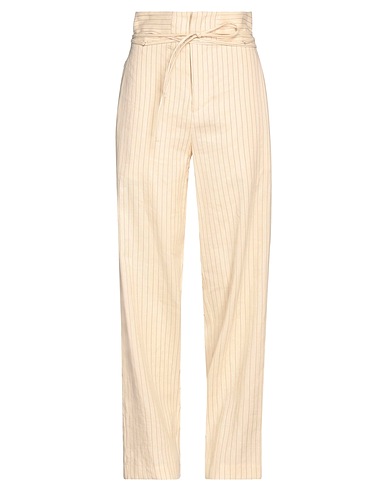 JIJIL Casual trouser Beige 50% Linen, 47% Cotton, 3% Acetate