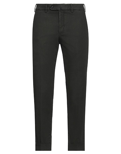 THE GIGI Casual trouser Dark green 98% Cotton, 2% Elastane