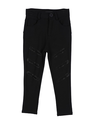 FUN & FUN Casual trouser Black 65% Cotton, 30% Polyamide, 5% Elastane