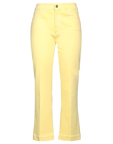 SPORTMAX Pantaloni jeans Giallo 98% Cotone, 2% Elastan