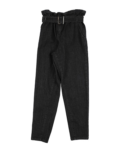 FUN & FUN Denim trousers Black 99% Cotton, 1% Elastane