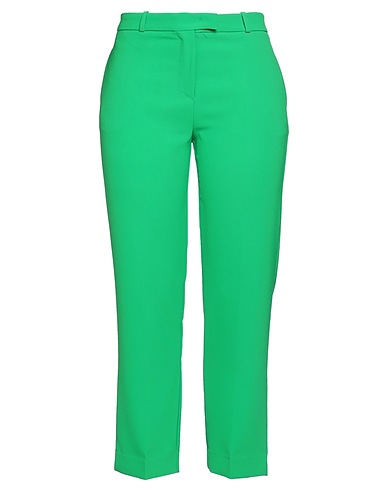 KAOS Casual trouser Emerald green 91% Polyester, 9% Elastane