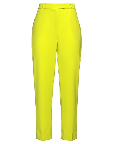 KAOS Casual trouser Lime green 91% Polyester, 9% Elastane
