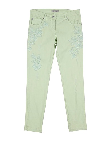 ERMANNO SCERVINO JUNIOR Casual trouser Light green 97% Cotton, 3% Elastane