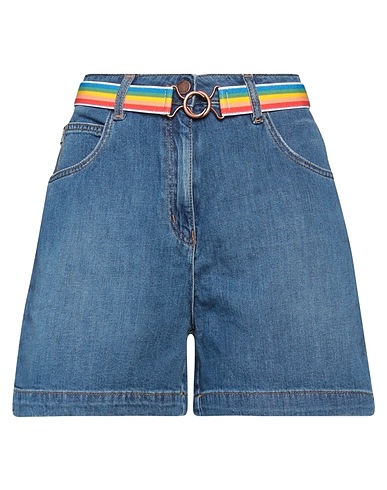 LOVE MOSCHINO Denim shorts Blue 67% Cotton, 22% Lyocell, 10% Linen, 1% Elastane