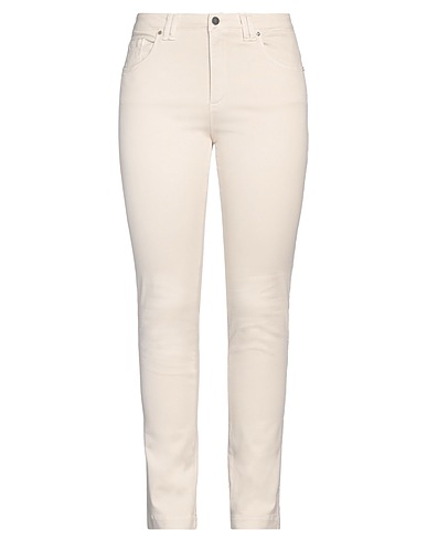 D.EXTERIOR Casual trouser Beige 98% Cotton, 2% Elastane