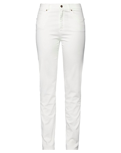 ELISA FANTI Casual pants White 89% Cotton, 8% Polyester, 3% Elastane
