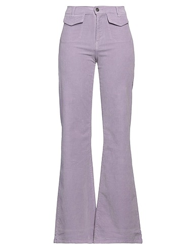 OTTOD'AME Casual trouser Lilac 98% Cotton, 2% Elastane