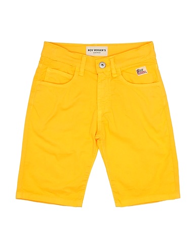 ROŸ ROGER'S Shorts & Bermuda Yellow 98% Cotton, 2% Elastane