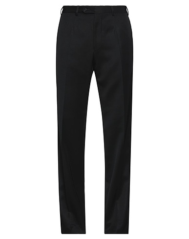 MESSORI Casual pants Black 56% Wool, 44% Viscose