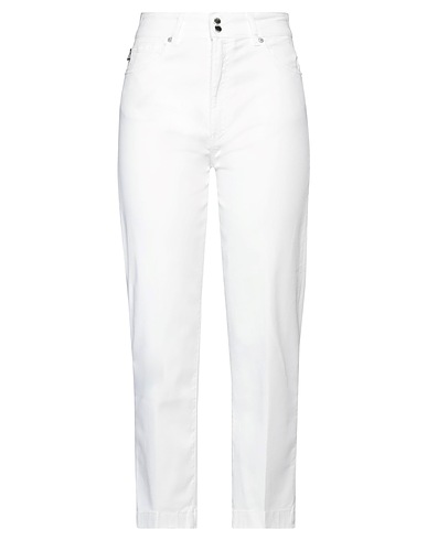 LOVE MOSCHINO Casual pants White 67% Cotton, 29% Lyocell, 4% Elastane