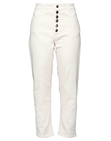 JIJIL Pantalone Avorio 98% Cotone, 2% Elastan