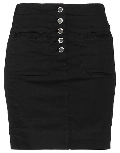 LOVE MOSCHINO Denim skirt Black 97% Cotton, 3% Elastane