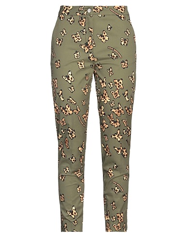 LOVE MOSCHINO Casual trouser Military green 97% Cotton, 3% Elastane