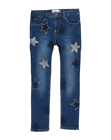 PHILIPP PLEIN Denim trousers Blue 92% Cotton, 6% Elastomultiester, 2% Elastane