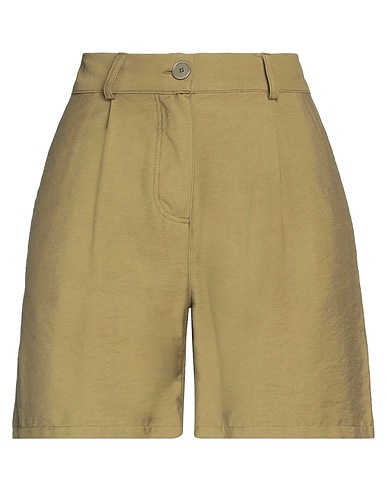 PINKO Shorts & Bermuda Military green 92% Viscose, 8% Polyamide