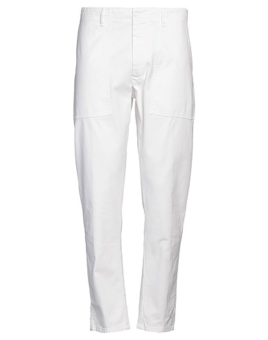 DONDUP Casual pants White 98% Cotton, 2% Elastane