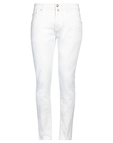 JACOB COHЁN Denim pants White 98% Cotton, 2% Elastane, Polyester
