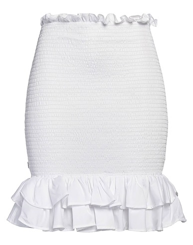 JIJIL Minigonna Bianco 79% Cotone, 18% Poliammide, 3% Elastan