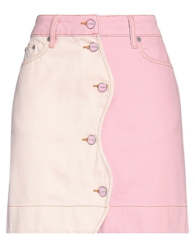 GANNI Denim skirt Pink 100% Organic cotton